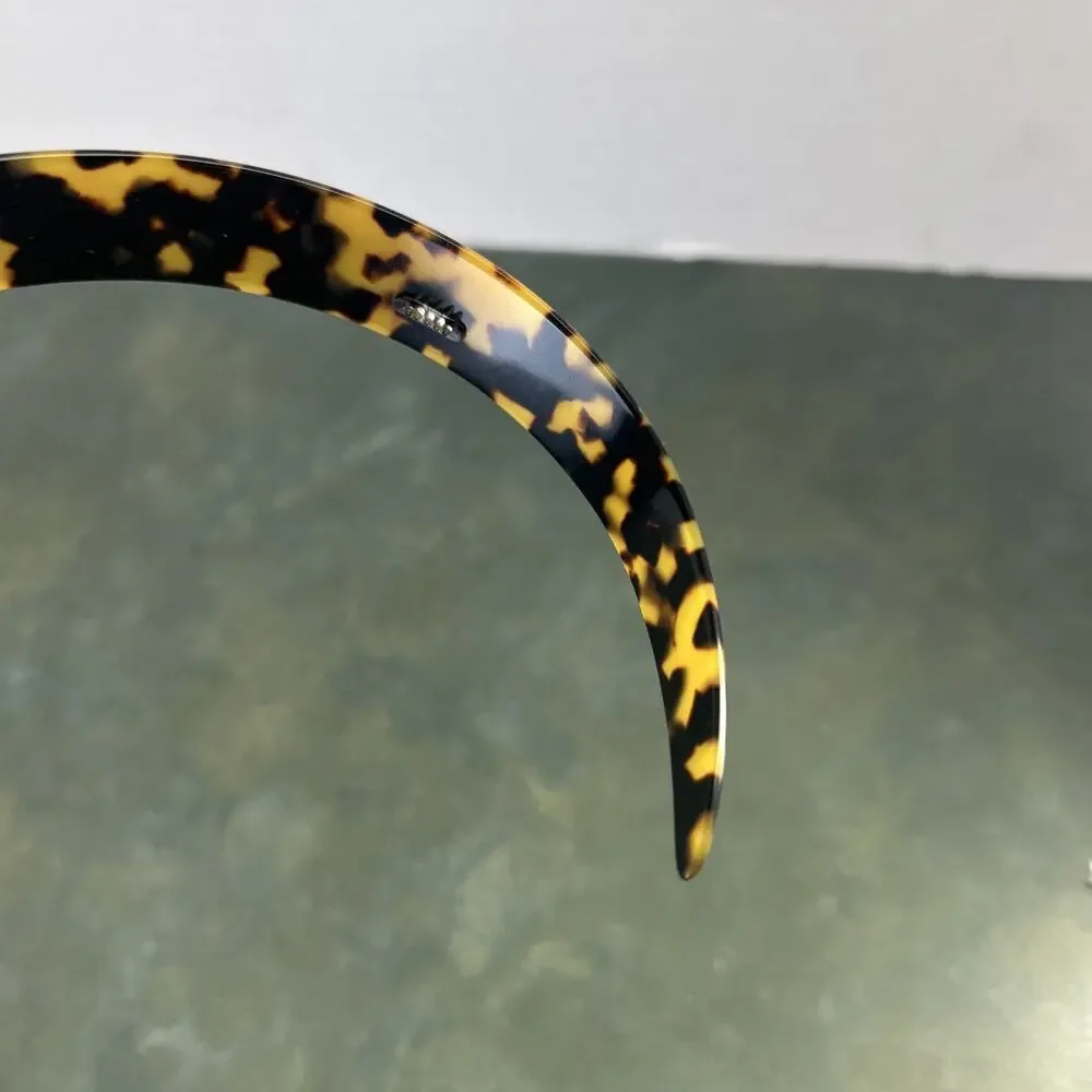 Vintage Charles J Wahba Tortoiseshell Wide Headband Handmade France Hair Band